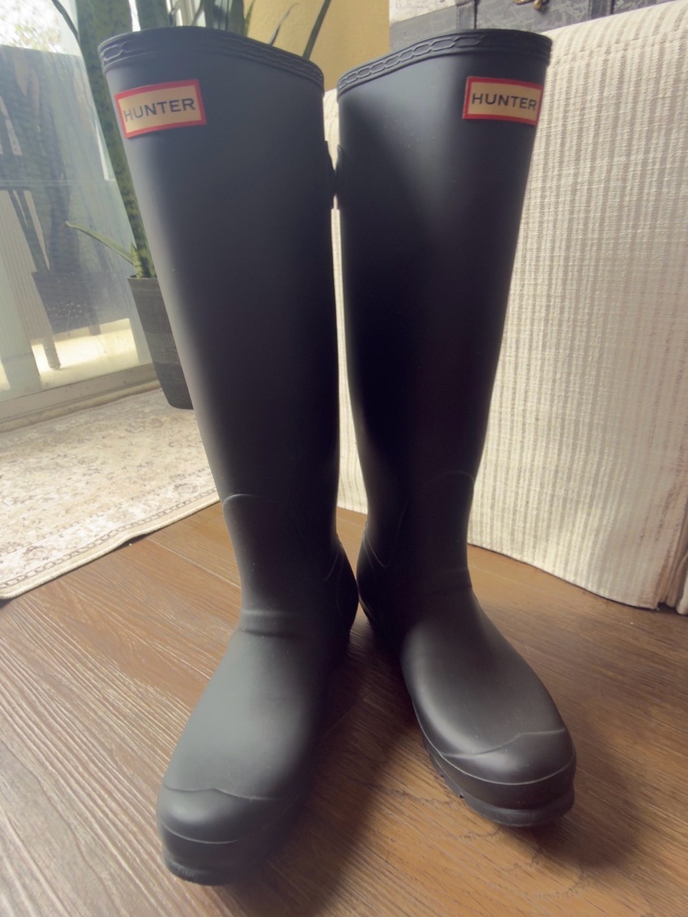 Hunter Original Tall Waterproof Rain Boots - Black Matte Women's Size 10
